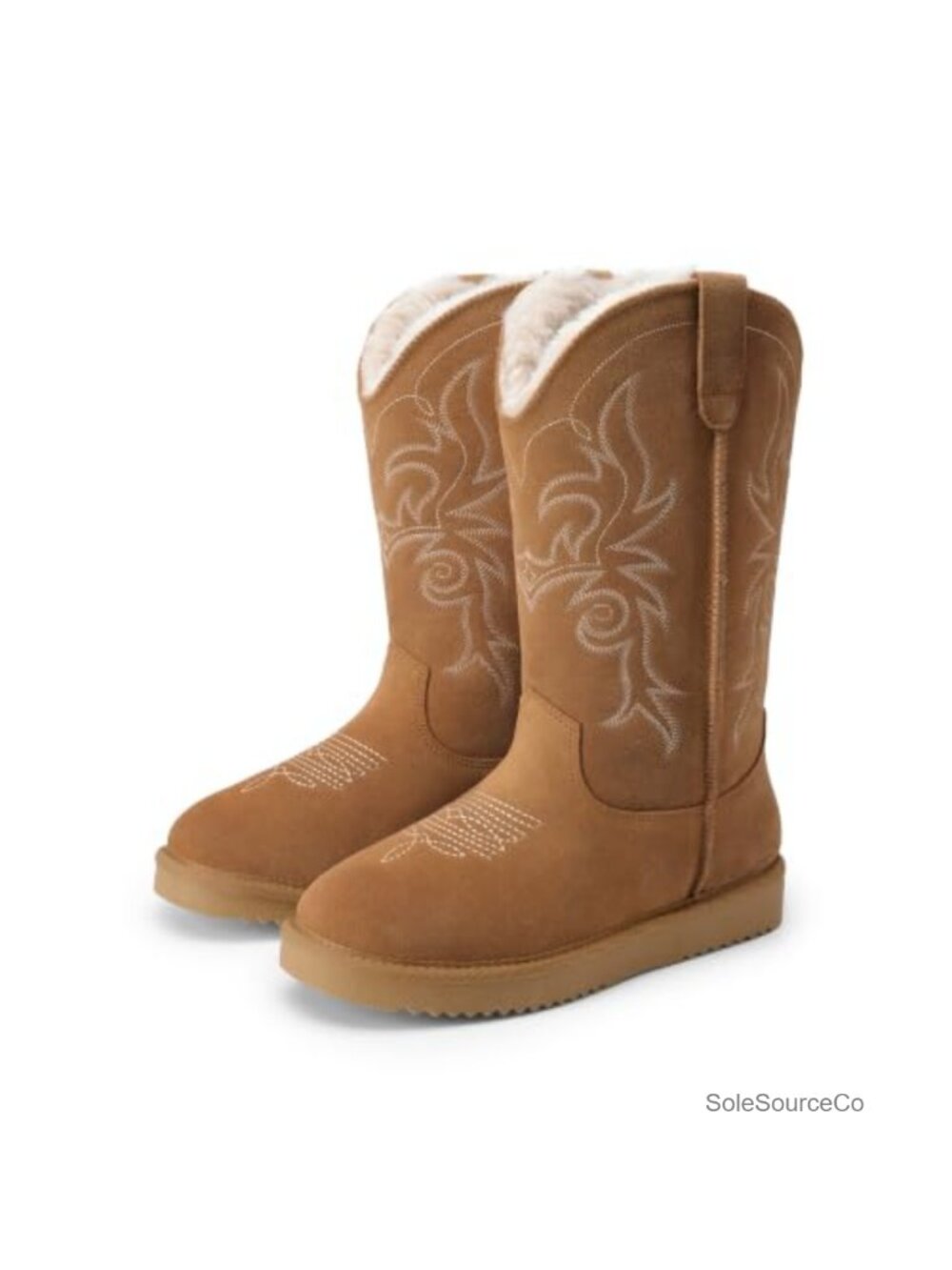 Suede Western Snow Boots Women Warm Winter Knee High Water Resistant